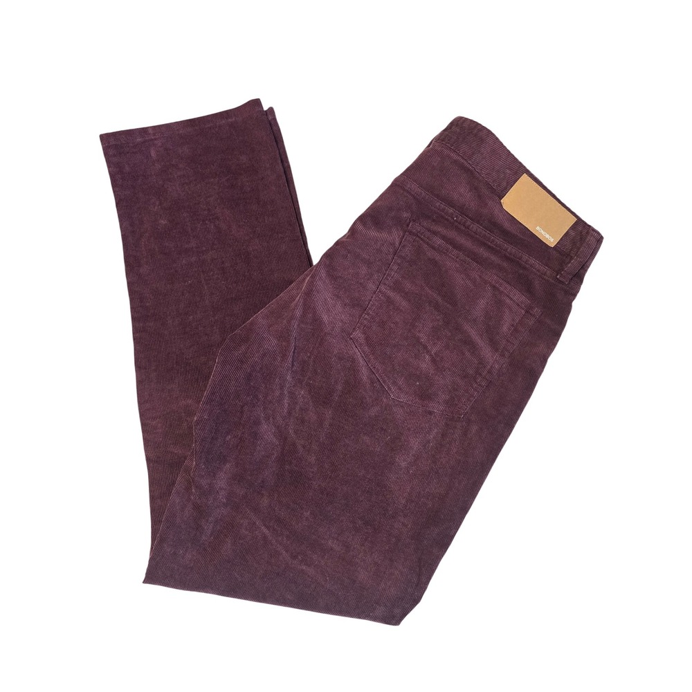 Bonobos Slim Fit Corduroy Pants Mens 35x32 Burgundy Purple 5-Pocket Trousers
